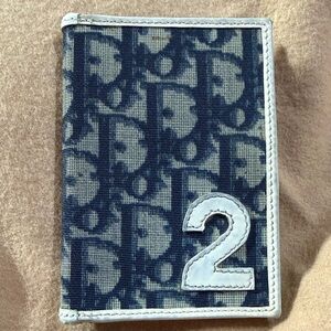 Dior Navy Leather Wallet card holder